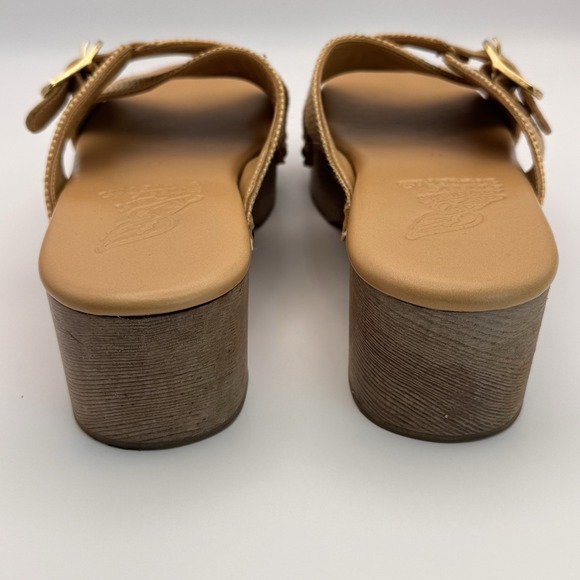 Ancient Greek Women's Clogs Beige Marilisa Sandals Size EU 37 Or US 7/6.5 - Picture 7 of 15